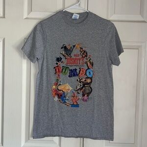 Dumbo Vintage Movie Poster Gray Short Sleeve Tee